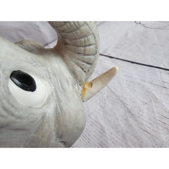 Vintage Andrea By Sadek Bright Big Eyed Sweet Baby Elephant Figurine 5in READ - Picture 4 of 10